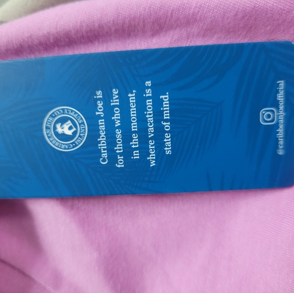 NWT Caribbean Joe 3x pink pineapple print shirt - Picture 4 of 8